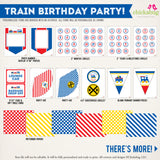 Train Birthday Party Printable Decor Kit (Digital File)