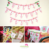 Pink Watermelon Birthday Party Printable Decor Kit (Digital File)