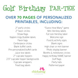 Navy Golf Birthday Party Printable Decor Kit (Digital File)