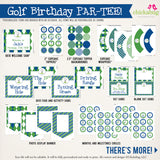 Navy Golf Birthday Party Printable Decor Kit (Digital File)