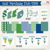 Navy Golf Birthday Party Printable Decor Kit (Digital File)
