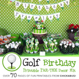 Golf Birthday Party Printable Decor Kit (Digital File)