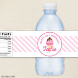 Ice Cream Birthday Party Water Labels