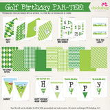 Golf Birthday Party Printable Decor Kit (Digital File)
