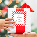 Signed by Santa Christmas Gift Labels - Stripes