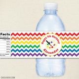 Artist's Palette Art Birthday Party Water Labels