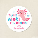 Axolotl Party Favor Stickers