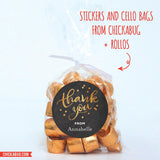 Black and Gold "Thank You" Stickers