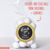 Gold and Black "Thank You" Stickers