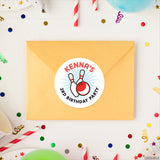 Bowling Birthday Stickers