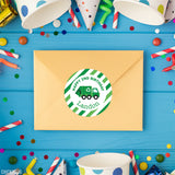 Garbage Truck Birthday Stickers