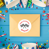 Race Car Birthday Stickers
