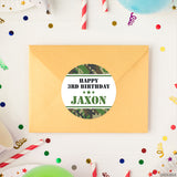 Army Camo Birthday Stickers