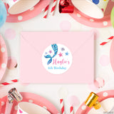 Mermaid Birthday Stickers