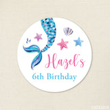 Mermaid Birthday Stickers