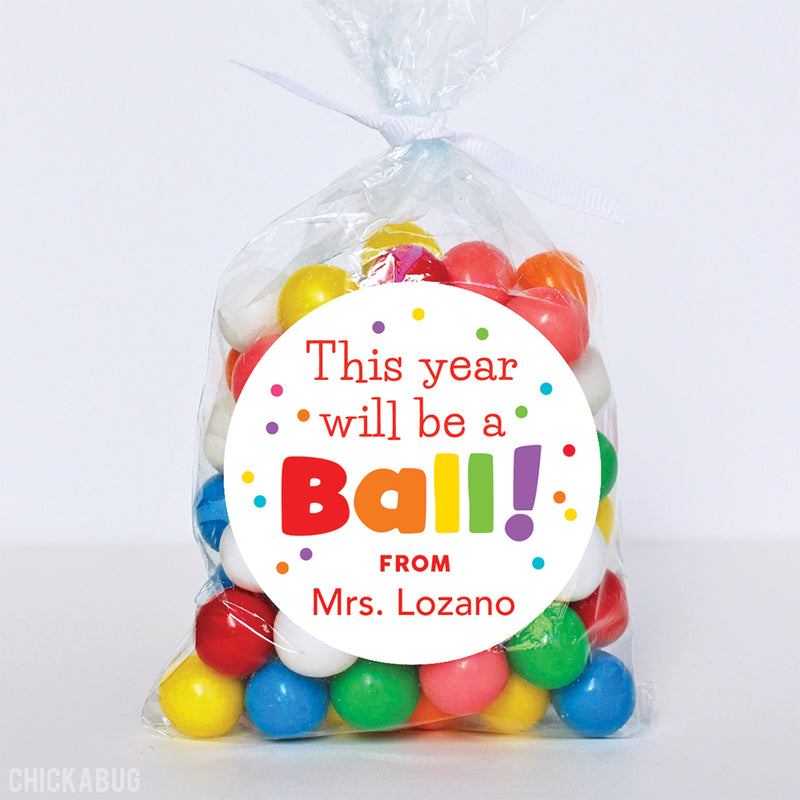 "This Year Will Be A Ball" Back to School Stickers