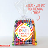 "Bright School Year" Back to School Stickers