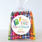 Notebook & Pencil Happy First Day of School Stickers