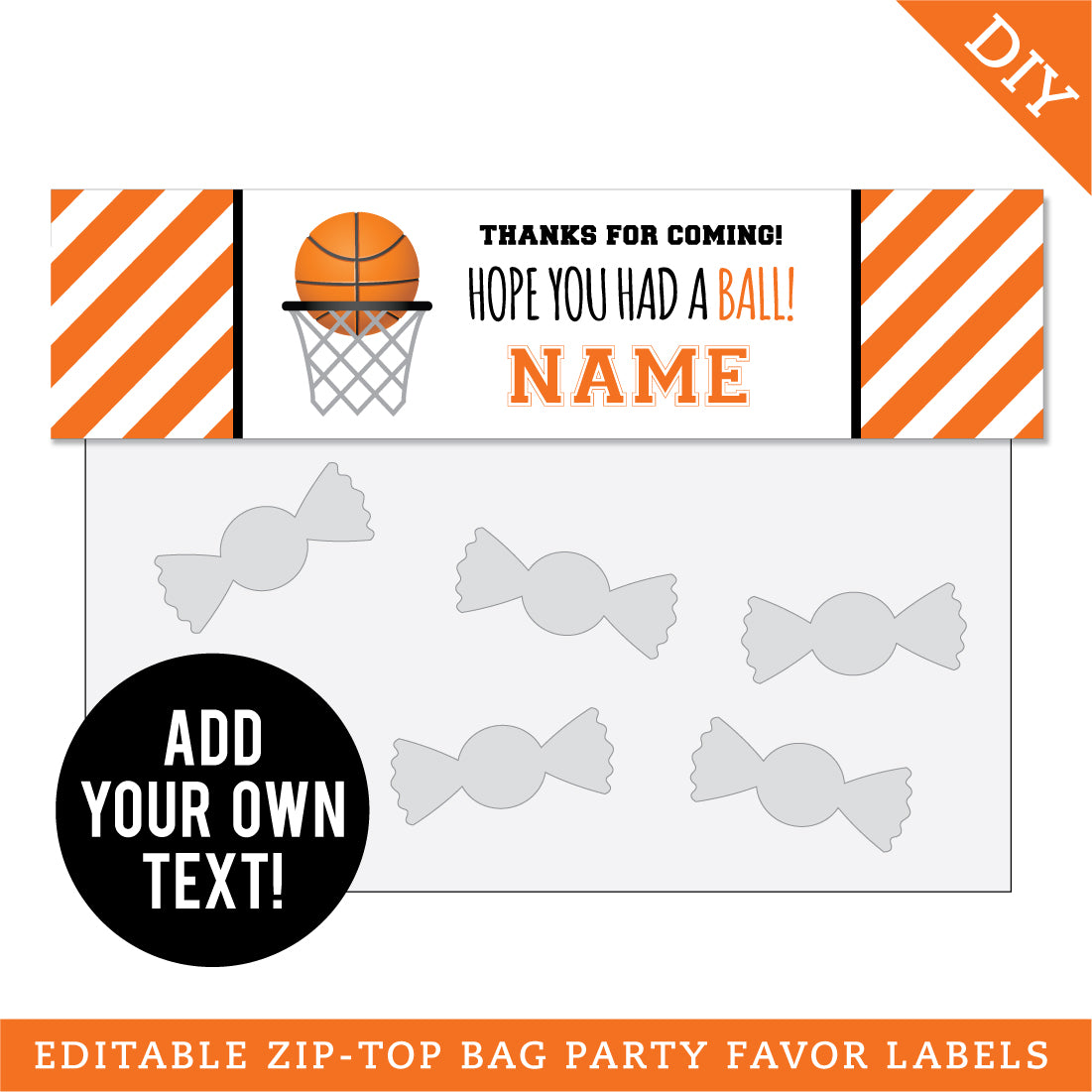 basketball-party-treat-bag-label-editable-instant-download-chickabug for Free Printable Basketball Name Tags Basketball Party Treat Bag Label (EDITABLE INSTANT DOWNLOAD) – Chickabug for Free Printable Basketball Name Tags