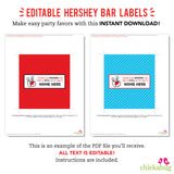 Bowling Party Chocolate Bar Labels (EDITABLE INSTANT DOWNLOAD)