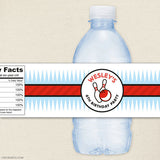 Bowling Birthday Party Water Labels