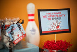 Bowling Party Signs (EDITABLE INSTANT DOWNLOAD)