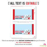 Bowling Party Treat Bag Label (EDITABLE INSTANT DOWNLOAD)