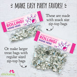 Pink Bowling Party Treat Bag Label (EDITABLE INSTANT DOWNLOAD)