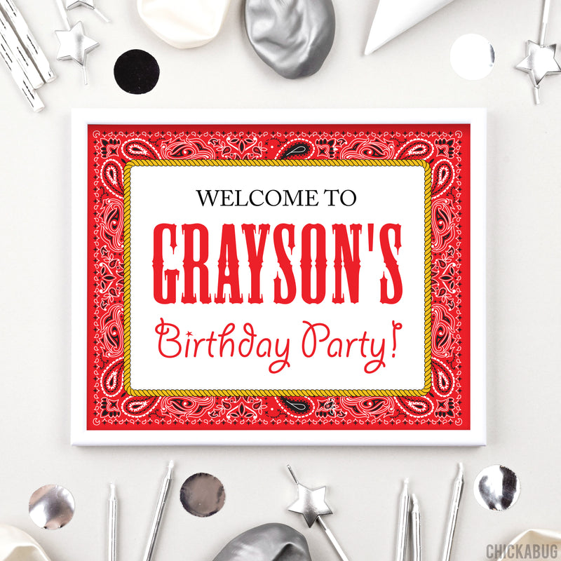 Country Western Party Signs (EDITABLE INSTANT DOWNLOAD)
