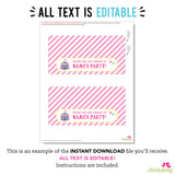 Pink Carnival Treat Bag Labels (EDITABLE INSTANT DOWNLOAD)