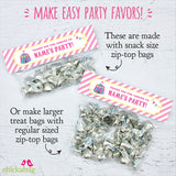 Pink Carnival Treat Bag Labels (EDITABLE INSTANT DOWNLOAD)