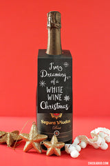 Free Printable "Dreaming of a White Wine Christmas" Tags (INSTANT DOWNLOAD)