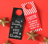 Free Printable "Dreaming of a White Wine Christmas" Tags (INSTANT DOWNLOAD)