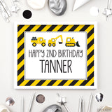 Construction Party Signs (EDITABLE INSTANT DOWNLOAD)