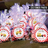 "I Dig You" Construction Vehicles Valentine's Day Stickers