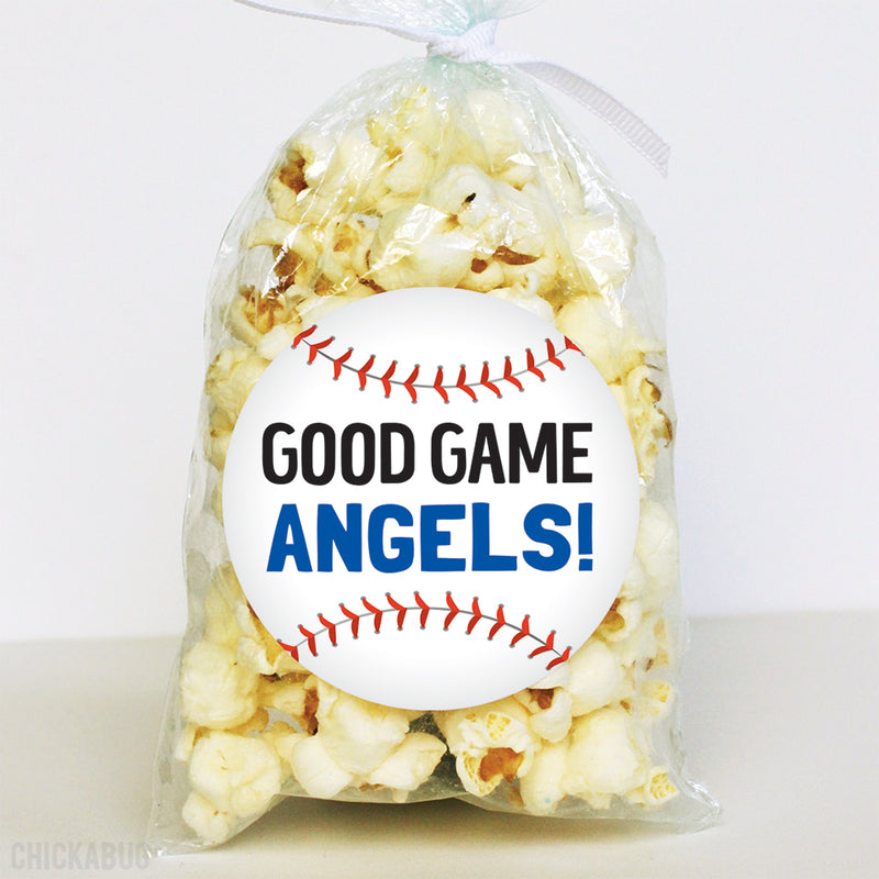 Baseball Snack Day Labels - Your Choice of Color