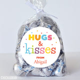 "Hugs and Kisses" Confetti Stickers