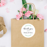 Greenery and Handwritten Script Thank You Labels