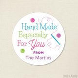 "Hand Made Especially For You" Stickers