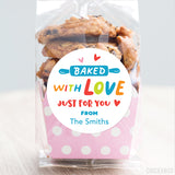 Baked With Love Just For You Stickers
