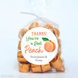 "Thanks! You're A Real Peach" Stickers