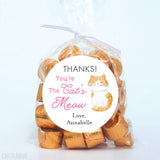 "Thanks! You're The Cat's Meow" Stickers