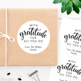 "With Gratitude" Everyday Gift Stickers