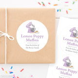 Purple Mixer Food & Baking Gift Labels