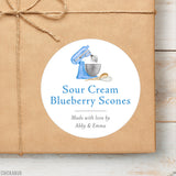 Blue Mixer Food & Baking Gift Labels