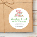 Floral Pink Mixer Food & Baking Gift Labels