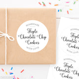 Script "Homemade With Love" Food & Baking Gift Labels