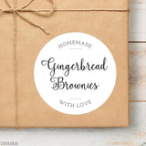 Script "Homemade With Love" Food & Baking Gift Labels