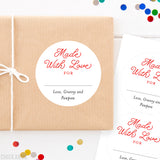 Write-On Red "Made With Love" Homemade Gift Labels