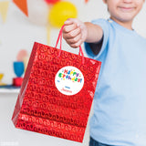 Rainbow Fun Birthday Gift Labels